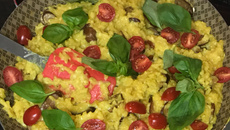 Risoto de linguiça calabresa