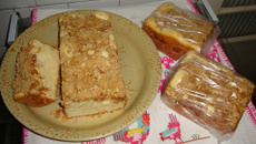 Cuca de maçã de amendoim