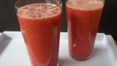 Suco de melancia e chia