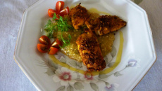 Peixe em crosta de castanha-do-pará