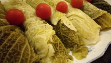 Rolinhos de couve-chinesa