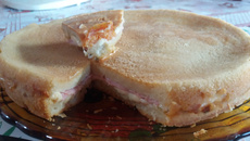 Torta de presunto e mussarela