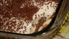 Pavê de creme e chocolate