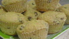 Muffins de aveia com passas