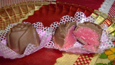 Bombom tentação de morango