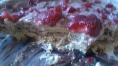 Torta de Bolacha de Morango