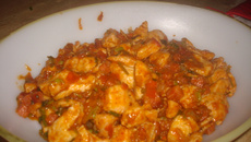 Frango xadrez á minha moda