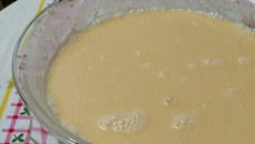 Gelatina cremosa de abacaxi