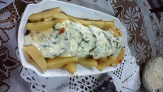 Medalhão de requeijão e mostarda