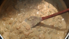 Molho de camarão com shitake