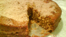 Bolo de aveia com maçã e banana