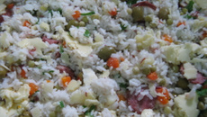 Arroz especial com carne seca