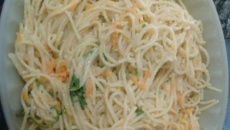 Macarrão alho e óleo com catupiry