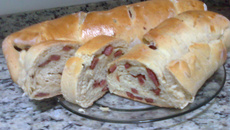 Pão de lingüiça delicioso