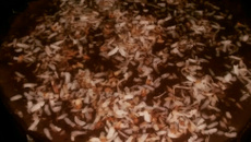 Torta de coco e chocolate