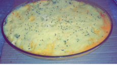 Souflé de batata com frango