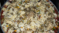 Pizza deliciosa (recheio de carne seca opcional)