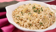Arroz integral ao champagne