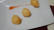 Bolinho de batata com tabasco