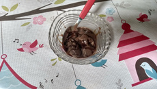 Gelato de capuccino com chocolate