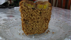 Bolo integral light de banana e maçã