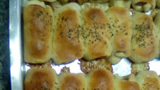Pão recheado com salsicha