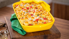 Escondidinho de camarão com batata noisette