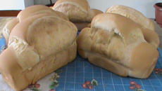 Pão colonial com fermento de batatas