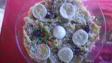 Macarrão com bacalhau assado do Marcelo