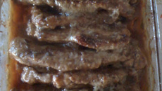 Contra filé ao suco de laranja