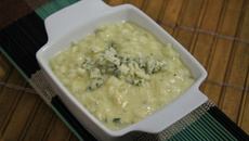 Risoto de pera e gorgonzola