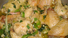 Drumet de frango com quiabo