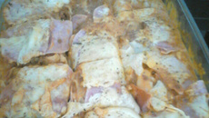 Lasanha de talharim ao molho rosê