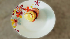 Flor de batata e bacon