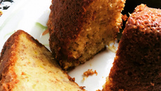 Bolo de banana e damasco sem glúten e sem lactose