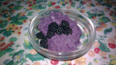 Gelado de amoras silvestres