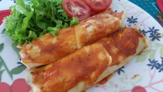 Panqueca cremosa de frango