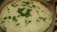 Risoto de gorgonzola com nozes e tiras de carne