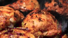 Frango assado na mostarda