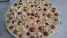 Delícia de uva com chocolate branco