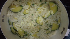 Risoto de abobrinha italiana