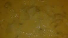 Filé de peixe com creme de milho