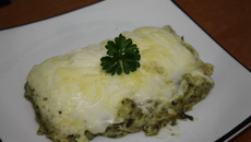 Lasanha de espinafre da Lia