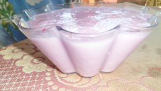 Mousse de uva de gelatina