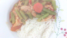 Cozido de vagem com frango