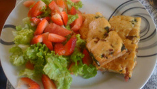 Torta salgada de espinafre e bacon