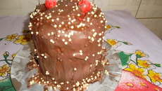 Panetone recheado com gotas de chocolate