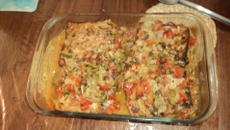 Pirarucu recheado ao forno