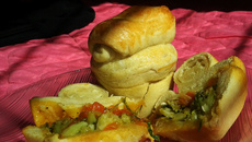 Esfirra de brócolis e queijo