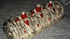 Rocambole de morango